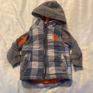❤️3/$30❤️US Polo Hooded Vest Sweater Size 12m